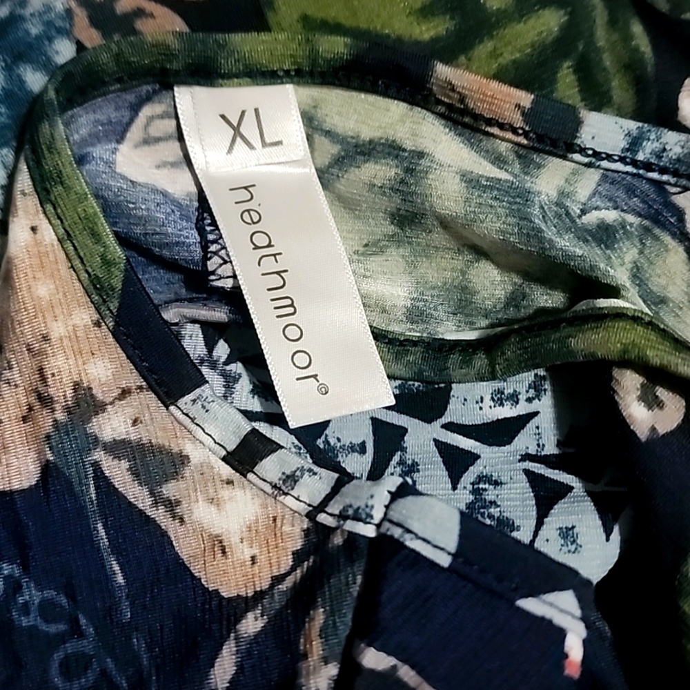 W#7 Heathmoor xLarge Floral Print Flowy A-Line Dress